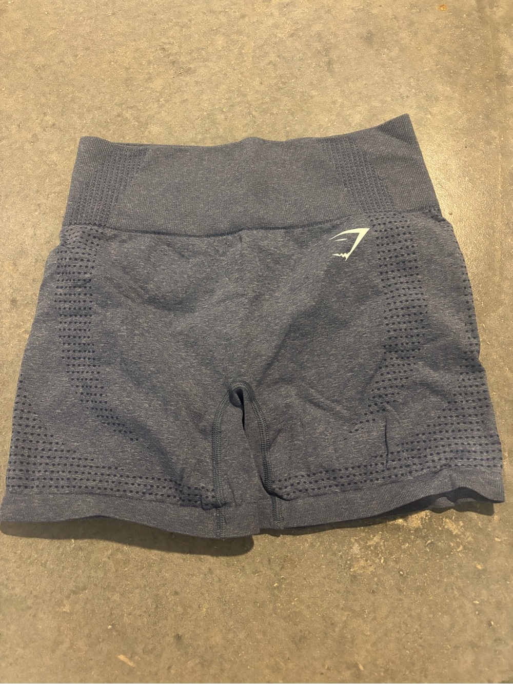 Gymshark Navy /Gray Seamless High-Waist Bike Shorts